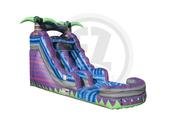 A 16' Purple Water Slide With Pool A 16' Purple Water Slide With Pool