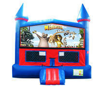 Madagascar Bounce House with Basketball Goal Madagascar Bounce House with Basketball Goal
