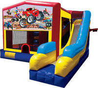 Monster Wheels 7N1 Inflatable Combo Fun Jump Monster Wheels 7N1 Inflatable Combo Fun Jump