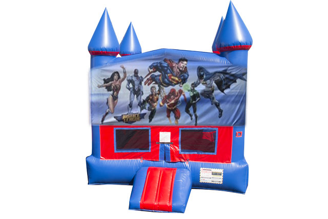 Justice League Bounce House With Basketball Goal