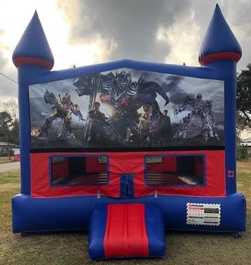 Transformers Bounce House With Basketball Goal Transformers Bounce House With Basketball Goal