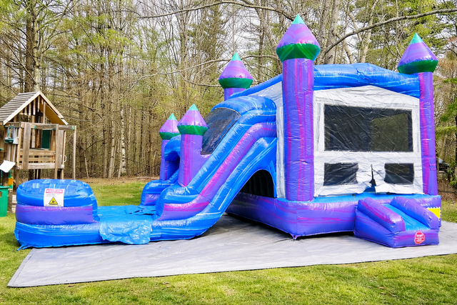 Crystal Castle Dual Lane Bounce House Combo (DRY) Crystal Castle Dual Lane Bounce House Combo (DRY)