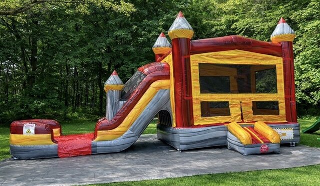 Sunrise Dual Lane Bounce House Combo (WET) Sunrise Dual Lane Bounce House Combo (WET)