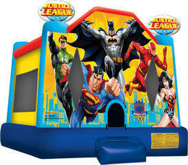 A Justice League Inflatable bounce house A Justice League Inflatable bounce house
