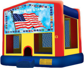 Patriotic 15' Inflatable Moonwalk Patriotic 15' Inflatable Moonwalk