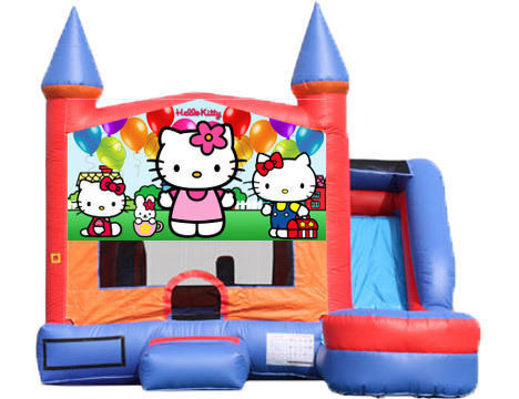 6-in-1 Castle Combo with Slide (Wet) - Hello Kitty