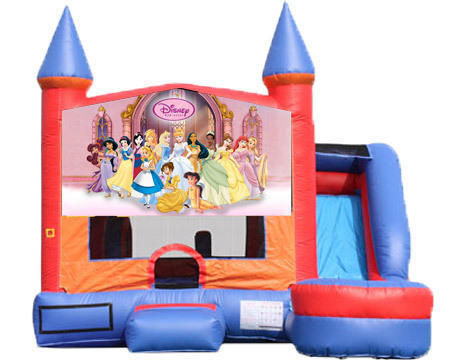6-in-1 Castle Combo with Slide (Wet) - Princesses