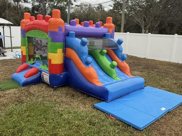 Mini Blocks Toddler Bounce House with Slide Mini Blocks Toddler Bounce House with Slide
