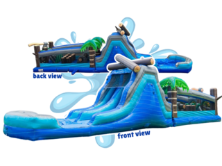45 ft Tropical Obstacle Course WET