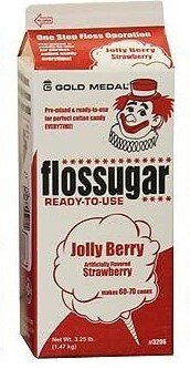 Concessions Supply Flossing Strawberry Sugar by The Carton