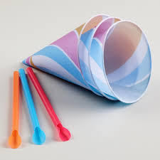 concession Supply - Snow Cone cups & Straws (pk of 20)