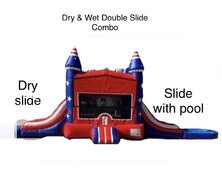 Stars and Stripes Pool slide & Dry slide Combo