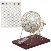 Bingo Game Cage with 10 play cards