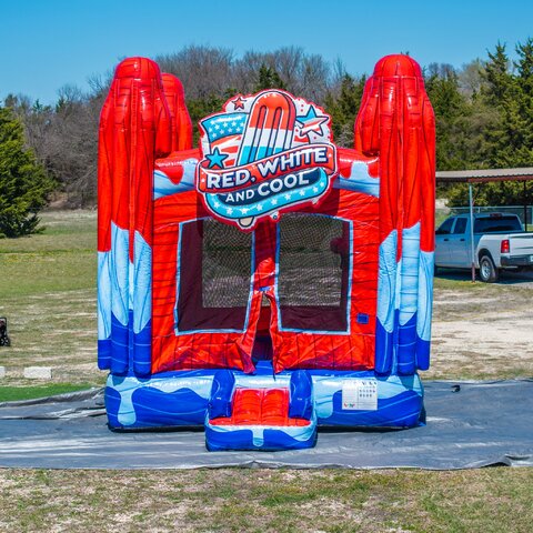 Red white and cool bounce house Red white and cool bounce house