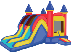 Dual Lane Bounce House Combo