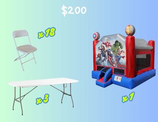 Marvel Avengers Table/Chair Party Package
