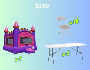 Pink Arched Castle Table/Chair