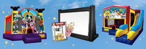 Movie Night Package w/ jumper and popcorn machine Movie Night Package w/ jumper and popcorn machine