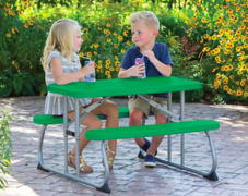 Kid's Green Bench Table