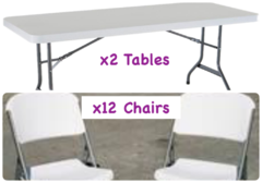 2xTable and 12xChair Package