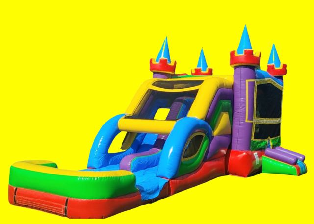 Carolina Castle Bounce House and Double Lane Water Slide with POOL