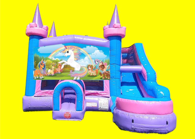 Funtastic Bounce and Slide WET with Unicorn and Friends Pony Banner
