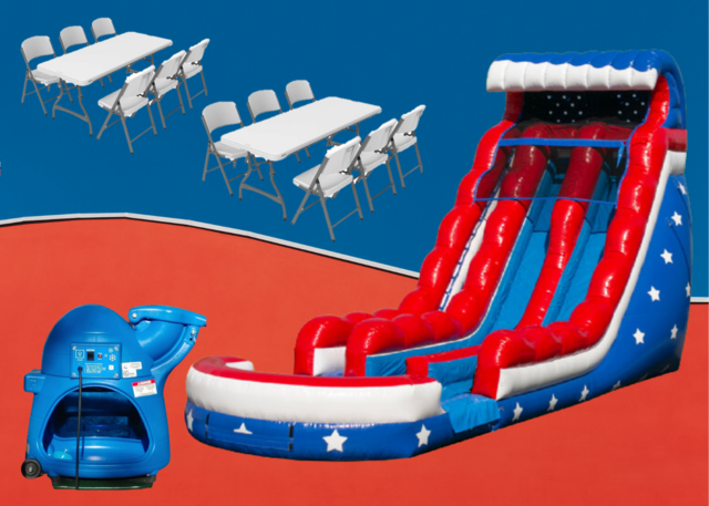 Stars and Stripes Water Slide Party Package