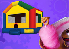 Basic Bounce House and Cotton Candy Party Package