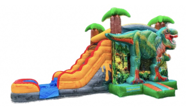 Unit 5 Wet Dinosaur Bounce House and Slide Castle Unit 5 Wet Dinosaur Bounce House and Slide Castle