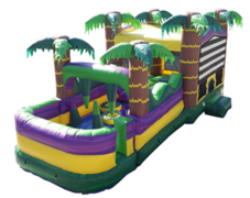 Tropical Obstacle Bounce House Combo 