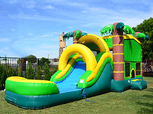 Tropical Aloha- Wet Bounce House Slide Combo Tropical Aloha- Wet Bounce House Slide Combo