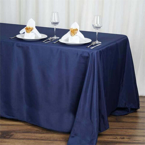 Table Linens, Navy 90x132 Table Linens, Navy 90x132