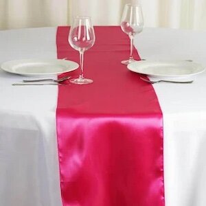 Table Runner, Pink Satin Table Runner, Pink Satin