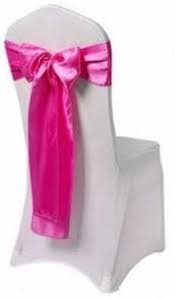 Chair Sash, Pink Satin Chair Sash, Pink Satin