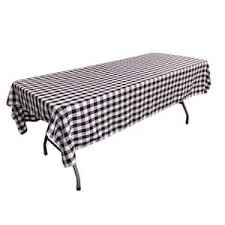 Table Linen, Navy and White Checkered Table Linen, Navy and White Checkered