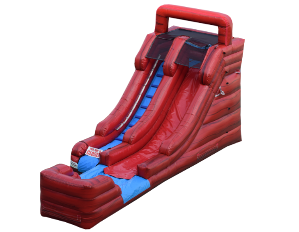 15 ft Single Lane Water Slide in Marble Red 15 ft Single Lane Water Slide in Marble Red