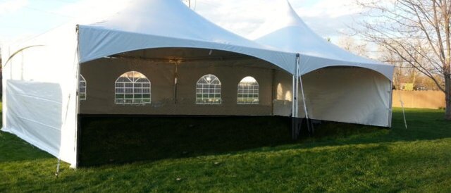 20x40 High Peak Tent with Side Walls