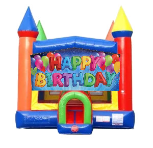 Happy Birthday Moonwalk Castle Bounce House
