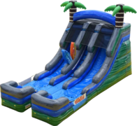 16 ft Tropical Double Lane Water Slide