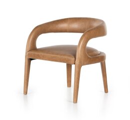 Cognac Leather Side Chair