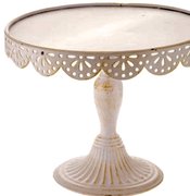 Cake Stand: Tall Ivory 12"Dx10"H