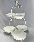 Display: Ivory two-tier large w/rose