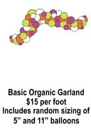 Balloon Garland, Basic Organic, price per foot