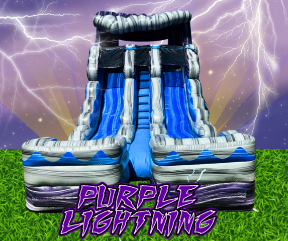 16 FT PURPLE LIGHTNING DUAL LANE SLIDE RENTAL 16 FT PURPLE LIGHTNING DUAL LANE SLIDE RENTAL
