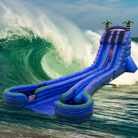 28Ft Dual Lane Cowabunga Water Slide 28Ft Dual Lane Cowabunga Water Slide