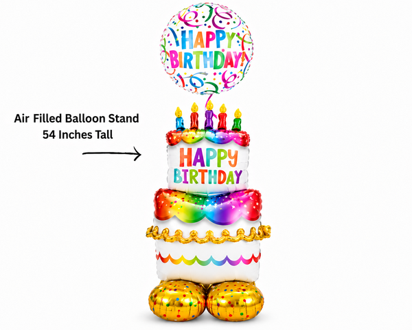Happy Birthday Cake With Balloon Happy Birthday Cake With Balloon