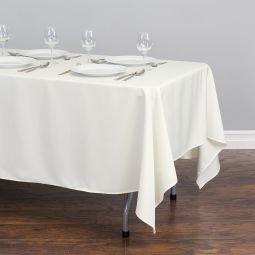 Rectangular Tablecloth Polyester White  60
