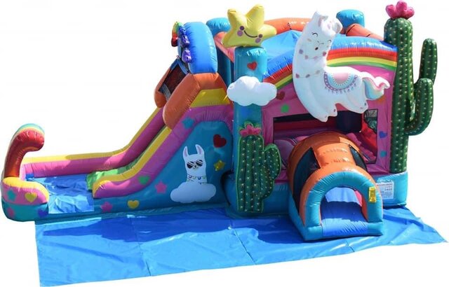Llama Rainbow Jump and Slide Llama Rainbow Jump and Slide