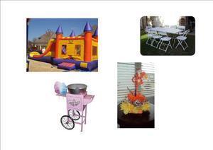 3 in 1 Combo Slide + Concession Machine + 2 Tables + 12 Chairs