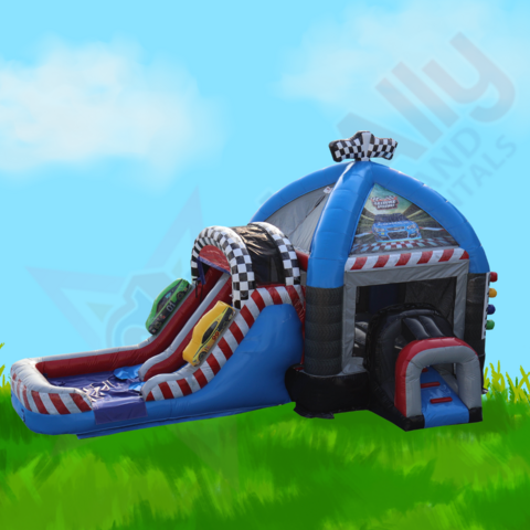 Race Cars Jump and Dual Slide Wet/Dry Race Cars Jump and Dual Slide Wet/Dry